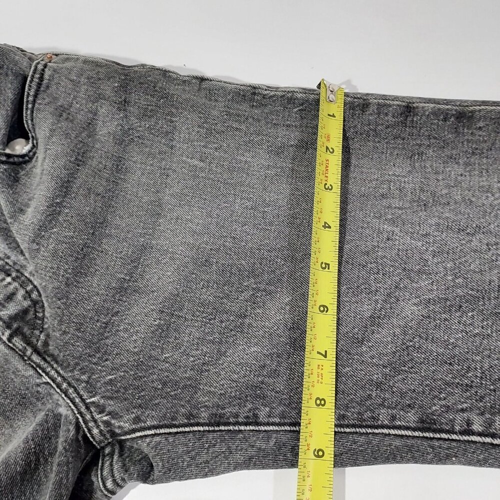 Levis 501 Jeans Button Fly 28"w 27.5"L Washed Black Denim Cotton Brass Rivited - Picture 11 of 16